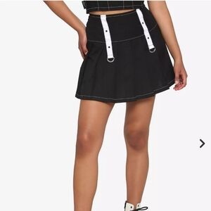 Royal Bones Black And White Skirt 2X Goth Daang Goodman